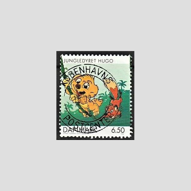 FRIMRKER DANMARK | 2002 - AFA 1309 - Danske tegneserier for brn - 6,50 Kr. Jungledyret Hugo - Pnt Stemplet 