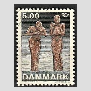 FRIMRKER DANMARK | 2002 - AFA 1313 - Samtidskunst - 5,00 Kr. Pigerne i lufthavnen - Pnt Stemplet