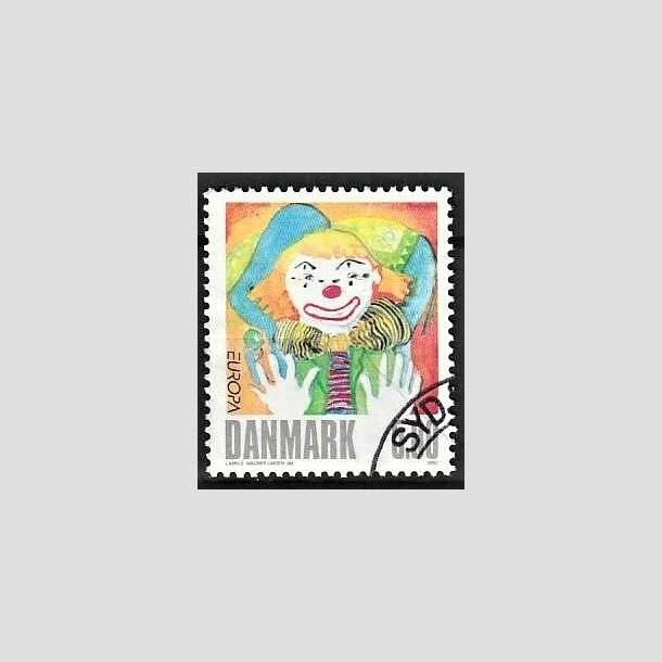 FRIMRKER DANMARK | 2002 - AFA 1320 - Europamrker. Cirkus - 5,00 Kr. flerfarvet - Pnt Stemplet