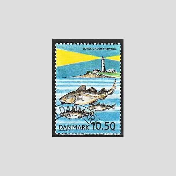 FRIMRKER DANMARK | 2002 - AFA 1327 - ICES havundersgelser 100 r. - 10,50 Kr. flerfarvet - Pnt Stemplet