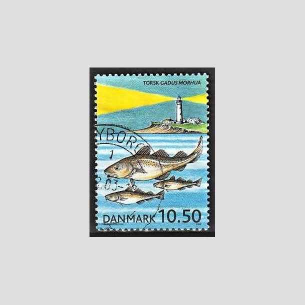 FRIMRKER DANMARK | 2002 - AFA 1327 - ICES havundersgelser 100 r. - 10,50 Kr. flerfarvet - Pnt Stemplet