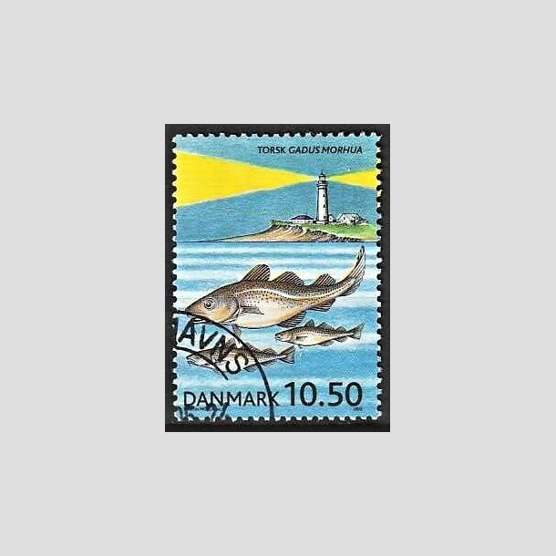 FRIMRKER DANMARK | 2002 - AFA 1327 - ICES havundersgelser 100 r. - 10,50 Kr. flerfarvet - Pnt Stemplet