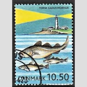 FRIMRKER DANMARK | 2002 - AFA 1327 - ICES havundersgelser 100 r. - 10,50 Kr. flerfarvet - Pnt Stemplet