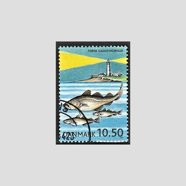 FRIMRKER DANMARK | 2002 - AFA 1327 - ICES havundersgelser 100 r. - 10,50 Kr. flerfarvet - Pnt Stemplet