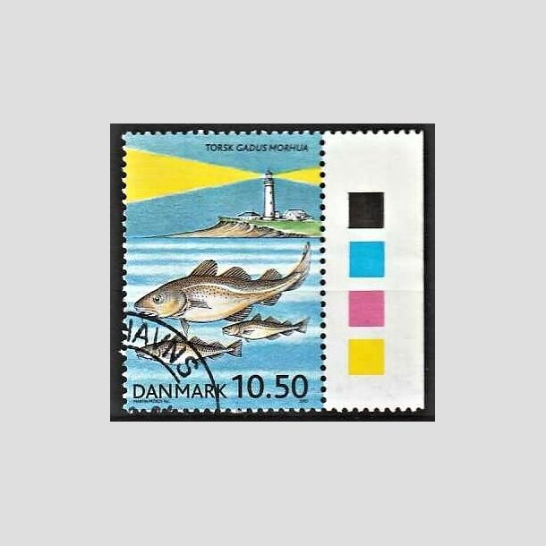 FRIMRKER DANMARK | 2002 - AFA 1327 - ICES havundersgelser 100 r. - 10,50 Kr. flerfarvet - Pnt Stemplet