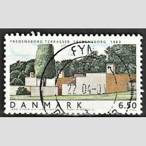FRIMRKER DANMARK | 2002 - AFA 1335 - Danske Boliger I. - 6,50 Kr. Fredensborg terrasser - Pnt Stemplet 