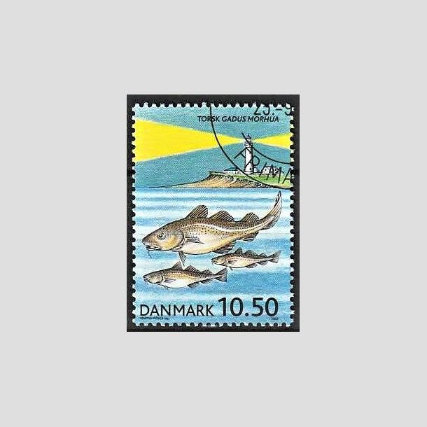 FRIMRKER DANMARK | 2002 - AFA 1327 - ICES havundersgelser 100 r. - 10,50 Kr. flerfarvet - Pnt Stemplet