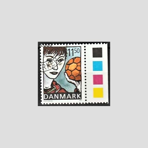 FRIMRKER DANMARK | 2002 - AFA 1345 - Sport og ungdom - 11,50 Kr. Hndbold - Pnt Stemplet