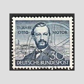 FRIM�RKER VESTTYSKL. BUND: 1952 | AFA 1114 | Otto-Motor - 30 pf. bl� - Stemplet