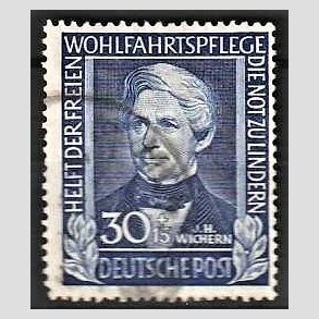 FRIM�RKER VESTTYSKL. BUND: 1949 | AFA 1083 | Velg�renhed 30 + 15 pf. - Stemplet