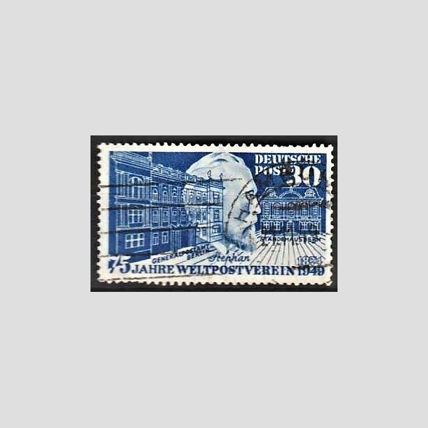 FRIMRKER VESTTYSKL. BUND: 1949 | AFA 1079 | Verdenspostforeningen 75 r - 30 pf. bl - Stemplet