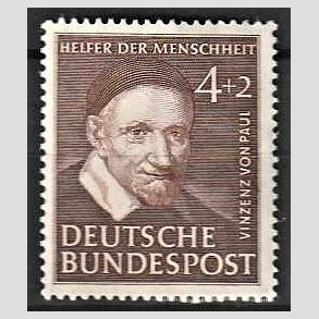 FRIM�RKER VESTTYSKL. BUND: 1951 | AFA 1106 | 4+2 pf. brun, Velg�renhedsm�rker - Ubrugt