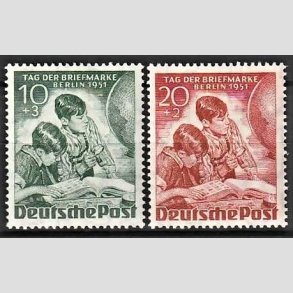 FRIM�RKER VESTBERLIN: 1951 | AFA 80,81 | 10+3-20+2 pf. frim�rkets dag s�t - Ubrugt