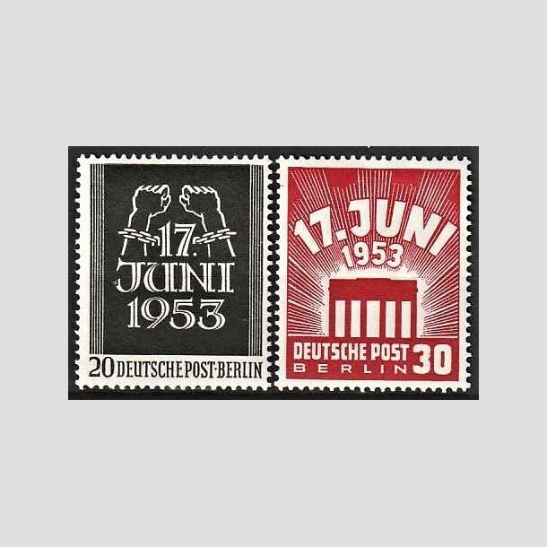 FRIMRKER VESTBERLIN: 1953 | AFA 106-107 | 20 + 30 pf. juni opstanden - Ubrugt