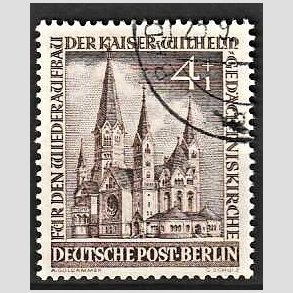 FRIM�RKER VESTBERLIN: 1953 | AFA 108 | 4+1 pf. brun - Stemplet