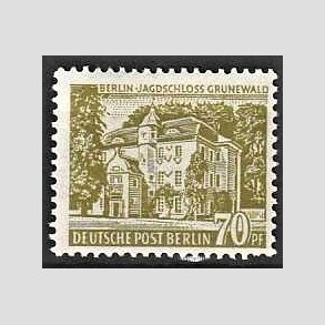 FRIM�RKER VESTBERLIN: 1954 | AFA 124 | 70 pf. lysoliven - Ubrugt