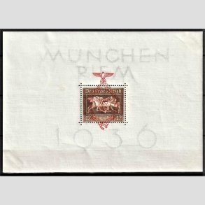 FRIM�RKER TYSK RIGE: 1937 | AFA 644 | Brune b�nd miniark r�dt overtryk - Ubrugt