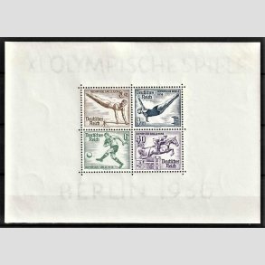 FRIM�RKER TYSK RIGE: 1936 | AFA 619-22 | Olympiadeblok 3+2-40+35 pf. - Ubrugt