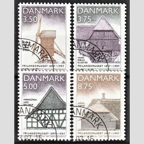 FRIMRKER DANMARK | 1997 - AFA 1139-42 - Frilandsmuseet 100 r. - 3,50-8,75 Kr. i st - Pnt Stemplet