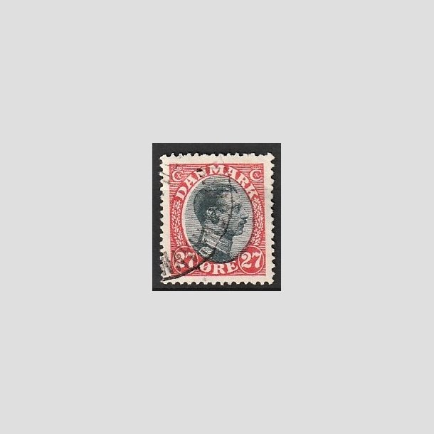 FRIMRKER DANMARK | 1918-20 - AFA 102 - Chr. X 27 re rd/sort - Stemplet