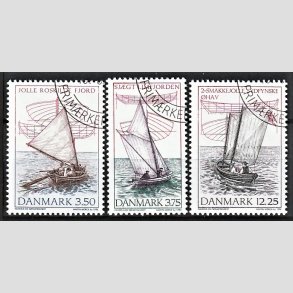 FRIMRKER DANMARK | 1996 - AFA 1119-21 - Danske trjoller - 3,50-12,25 Kr. flerfarvet i st - Pnt Stemplet