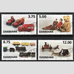 FRIMRKER DANMARK | 1995 - AFA 1103-06 - Dansk legetj - 3,75-12,00 Kr. flerfarvet i st - Pnt Stemplet