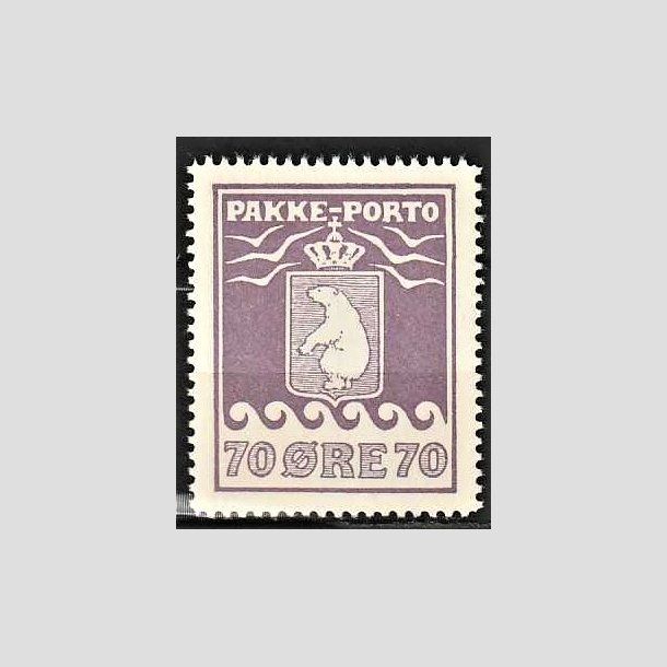 FRIMRKER GRNLAND | 1937 - AFA 17 - PAKKE-PORTO - 70 re violet - Postfrisk