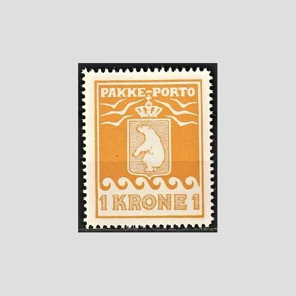 FRIMRKER GRNLAND | 1937 - AFA 18 - PAKKE-PORTO - 1 kr. gul - Postfrisk