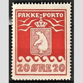FRIM�RKER GR�NLAND | 1937 - AFA 16 - PAKKE-PORTO - 20 �re r�d - Ubrugt (N�r postfrisk)