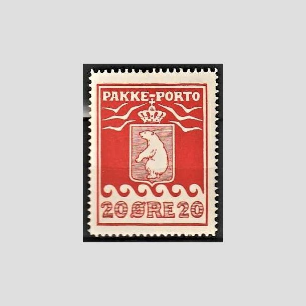 FRIMRKER GRNLAND | 1937 - AFA 16 - PAKKE-PORTO - 20 re rd - Ubrugt (Nr postfrisk)