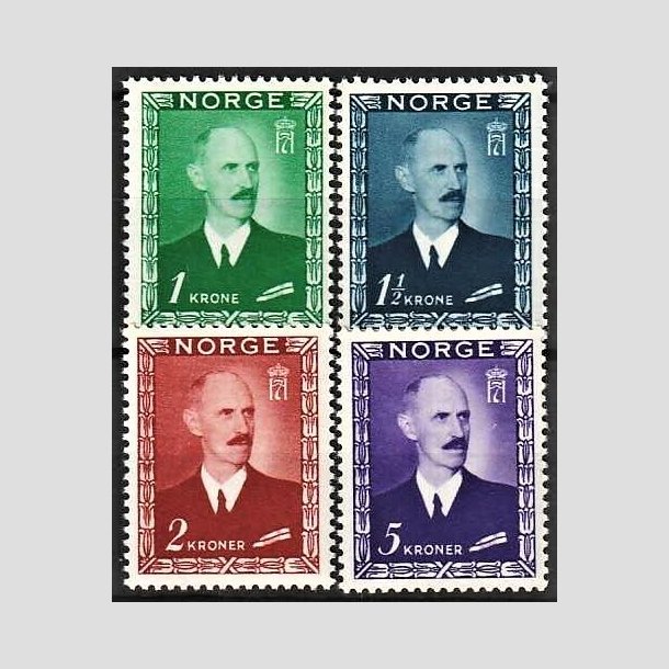 FRIMRKER NORGE | 1946 - AFA 329-32 - Kong Haakon VII - 1-5 kr. i komplet st - Postfrisk