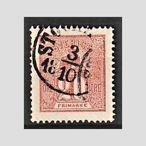 FRIMRKER SVERIGE | 1862 - AFA 16 - Lvetegning - 20 re rd - Stemplet