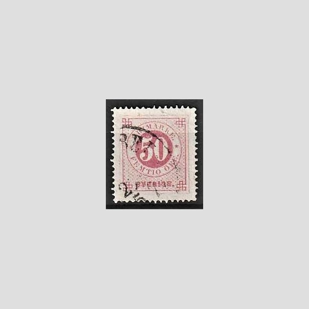 FRIMRKER SVERIGE | 1872 - AFA 25 - Ringtype tk. 14 uden vandmrke - 50 re rosa - Stemplet