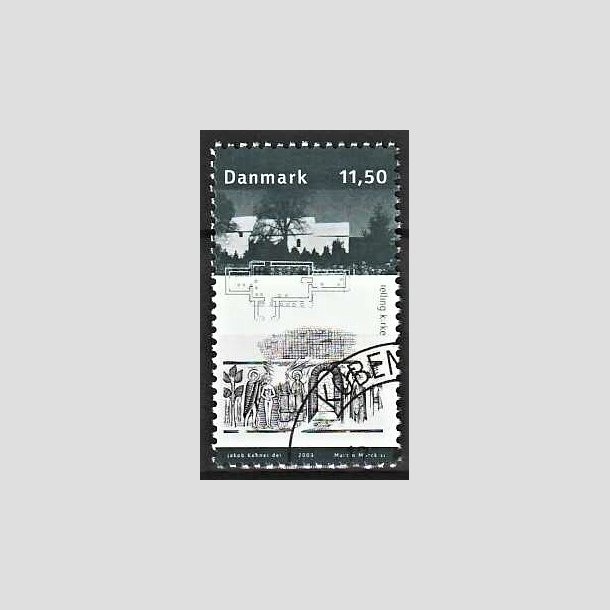 FRIMRKER DANMARK | 2003 - AFA 1366 - Kongernes Jelling - 11,50 Kr. Jelling Kirke - Pnt Stemplet