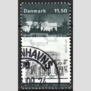 FRIMRKER DANMARK | 2003 - AFA 1366 - Kongernes Jelling - 11,50 Kr. Jelling Kirke - Pnt Stemplet