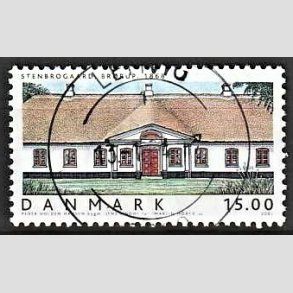 FRIMRKER DANMARK | 2003 - AFA 1360 - Danske Boliger II. - 15,00 Kr. Stenbrogrd - Pnt Stemplet