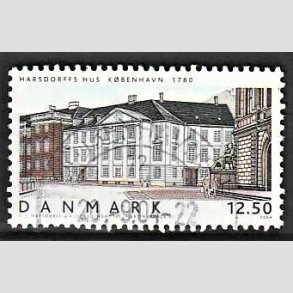 FRIMRKER DANMARK | 2004 - AFA 1381 - Danske boliger III. - 12,50 Kr. flerfarvet - Pnt Stemplet