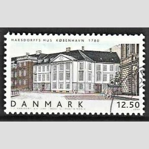 FRIMRKER DANMARK | 2004 - AFA 1381 - Danske boliger III. - 12,50 Kr. flerfarvet - Pnt Stemplet