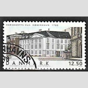 FRIMRKER DANMARK | 2004 - AFA 1381 - Danske boliger III. - 12,50 Kr. flerfarvet - Pnt Stemplet