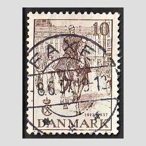 FRIM�RKER DANMARK | 1937 - AFA 240 - Chr. X 25 �re jubil�um 10 �re brun - Lux Stemplet Faxe