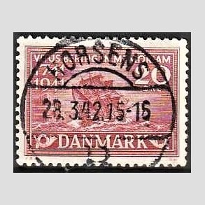 FRIM�RKER DANMARK | 1941 - AFA 271 - Vitus Bering 20 �re r�d - Lux Stemplet Horsens