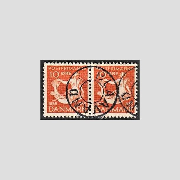 FRIMRKER DANMARK | 1935 - AFA 225 - H. C. Andersen 10 re orange i par - Lux Stemplet Blvand