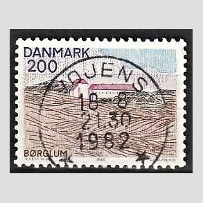 FRIM�RKER DANMARK | 1980 - AFA 702 - Nord for Limfjorden - 200 �re flerfarvet - Pragt Stemplet Vojens