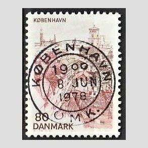 FRIM�RKER DANMARK | 1976 - AFA 614 - K�benhavn - 80 �re brun/brunr�d - Pragt Stemplet K�benhavn