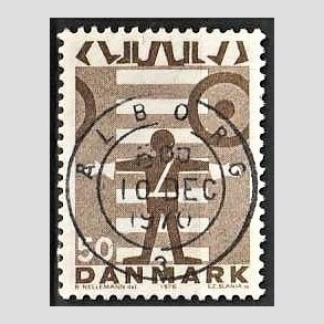 FRIM�RKER DANMARK | 1970 - AFA 494 - Trafiksikkerhed - 50 �re brun - Pragt Stemplet �lborg