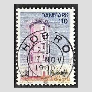 FRIM�RKER DANMARK | 1980 - AFA 701 - Nord for Limfjorden - 110 �re flerfarvet - Pragt Stemplet Hobro