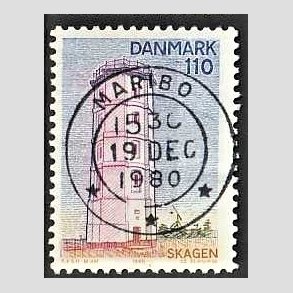 FRIM�RKER DANMARK | 1980 - AFA 701 - Nord for Limfjorden - 110 �re flerfarvet - Pragt Stemplet Maribo
