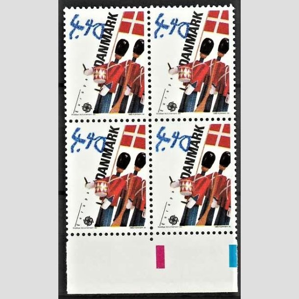 FRIMRKER DANMARK | 1989 - AFA 939 - Legetj/Spil for brn - 4,40 Kr. flerfarvet i 4-blok - Postfrisk