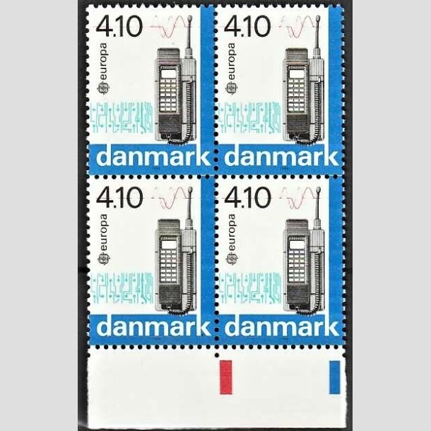 FRIMRKER DANMARK | 1988 - AFA 912 - Europamrker - 4,10 Kr. flerfarvet i 4-blok - Postfrisk