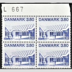 FRIMRKER DANMARK | 1987 - AFA 883 - Europamrker - 3,80 Kr. bl i 4-blok - Postfrisk